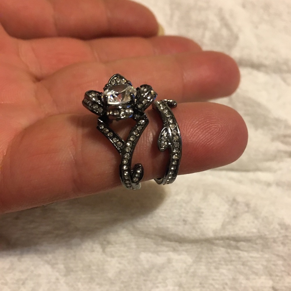Women's ring 14kt black gold filled s 7